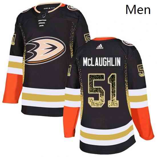 Mens Adidas Anaheim Ducks 51 Blake McLaughlin Authentic Black Drift Fashion NHL Jersey